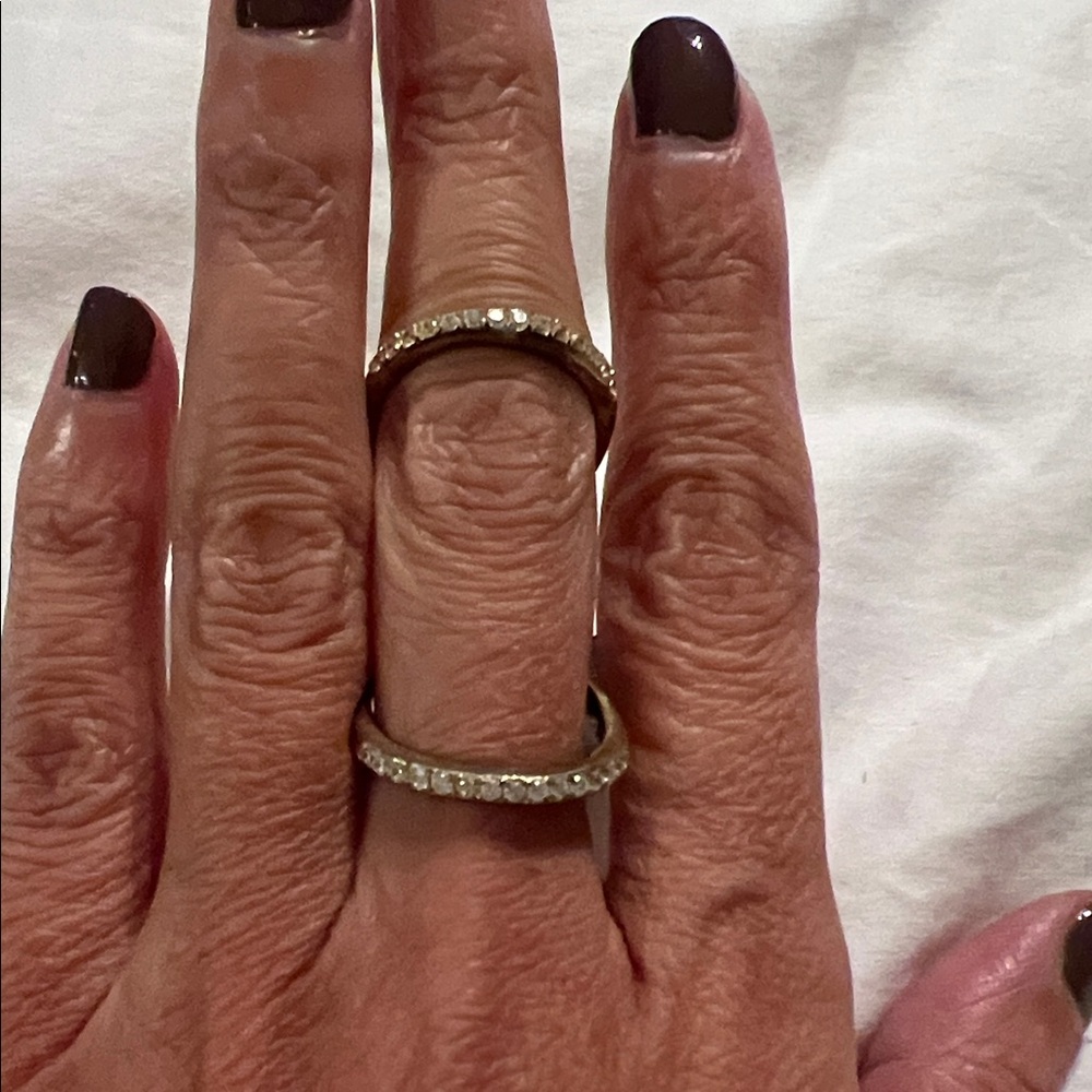 Dazzling Gold Double Band Ring